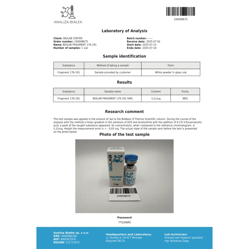 Fragment 176-191 spray 5mg