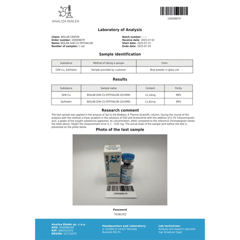 ghk cu + epithalon mix 20/10mg