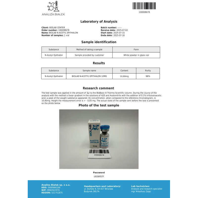 N-acetyl epithalon spray 10mg