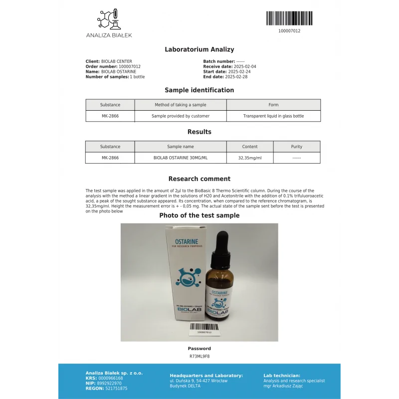 ostarine mk 2866 30mg/ml