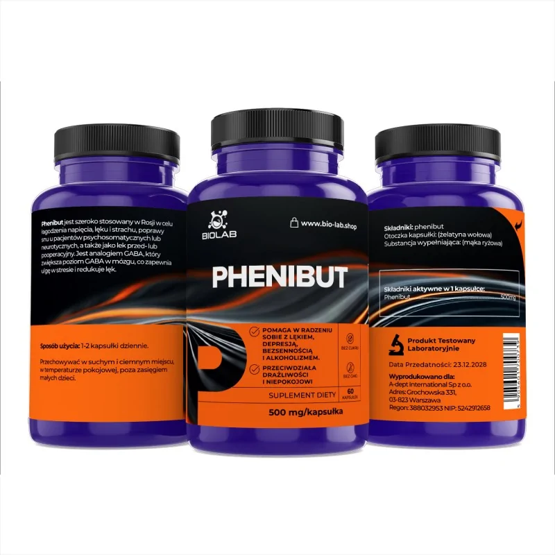 phenibut 500mg 60 caps