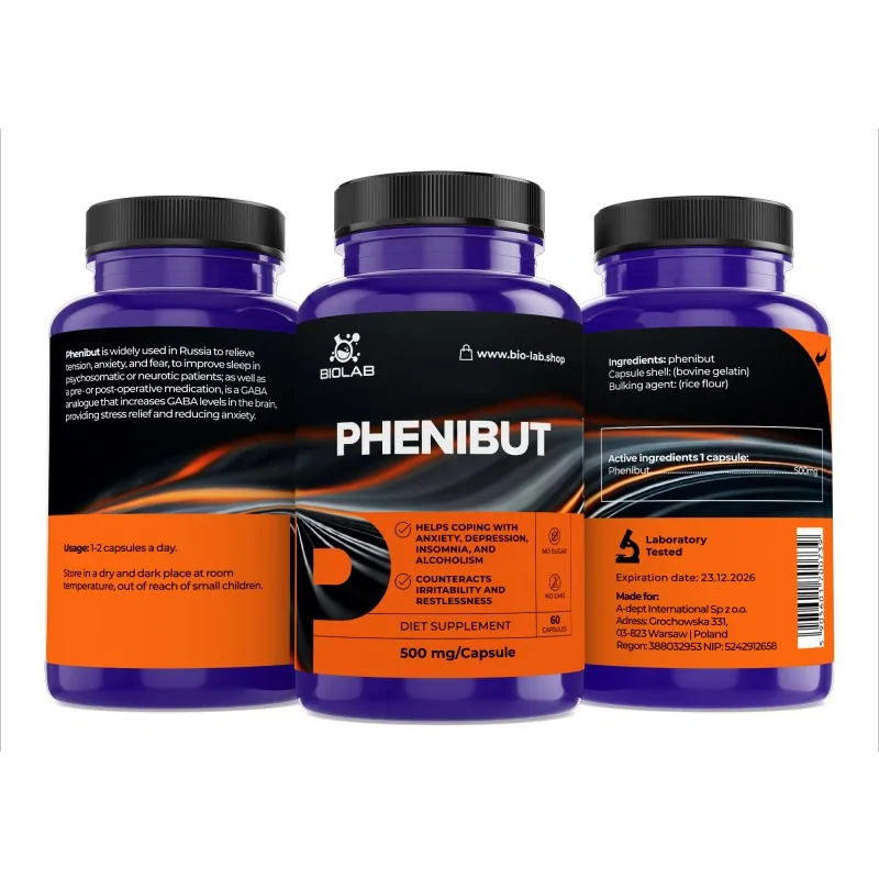 phenibut 500mg 60 caps